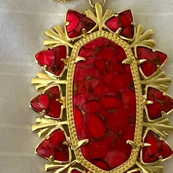 NWT Kendra Scott Havana Exclusive TX Release Bronze Veined Red Magnesite SO RARE - Picture 8 of 16